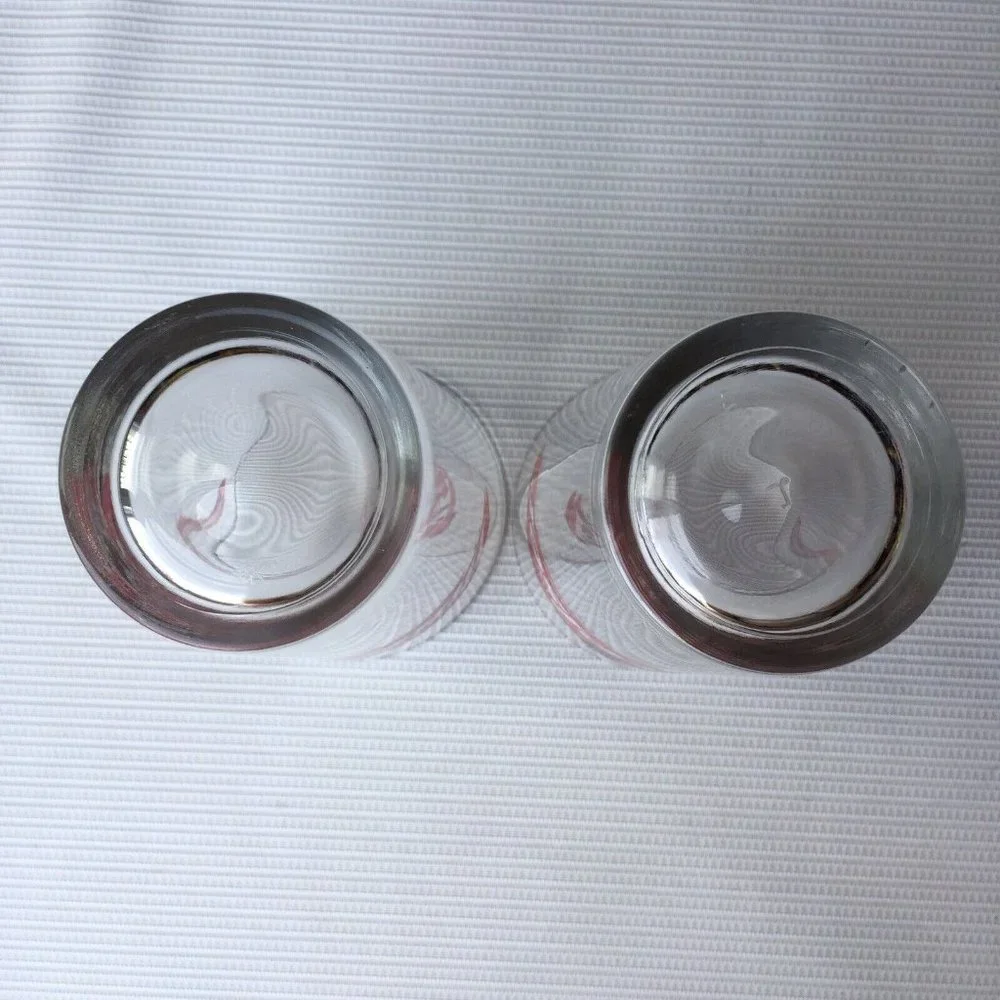2 Vintage Anheuser Busch Budweiser Eagle Logo Pint Lager Beer Glass Cup 16 oz